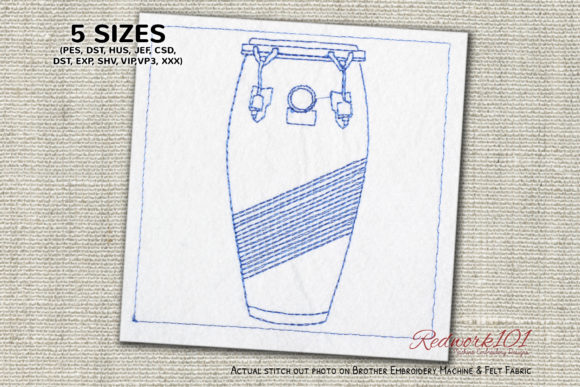 Conga Drum Redwork: A Design Review for Small Business Merch