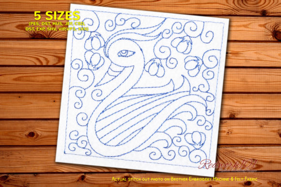 Duck with Seamless Pattern: Holiday Embroidery Review