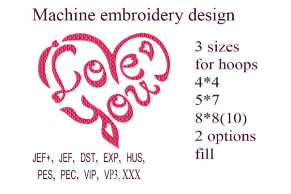 I Love You Heart – A Designer's Review for Seasonal Embroidery