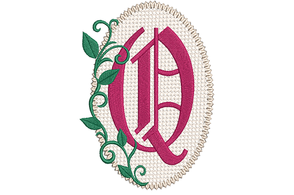 Olde English Monogram Letter Q for Gift Projects
